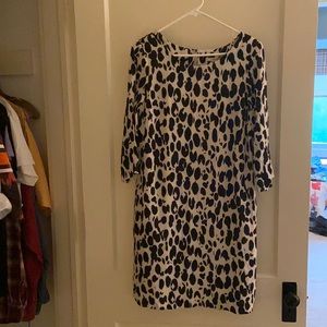 Boden black and white dotted dress